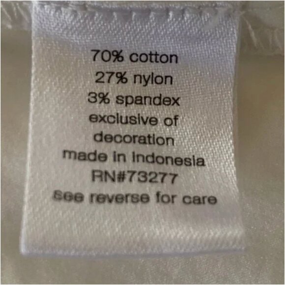 Elizabeth and James Peasant Top Blouse White Embroidered Smocked Sleeve Small - Picture 8 of 8